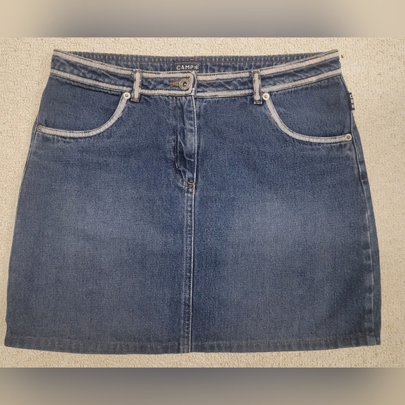 Camp Jeans Dresses & Skirts - Camp Jeans Beverly Hills Mini Skirt XL Juniors Zipper Fly Nice Condition